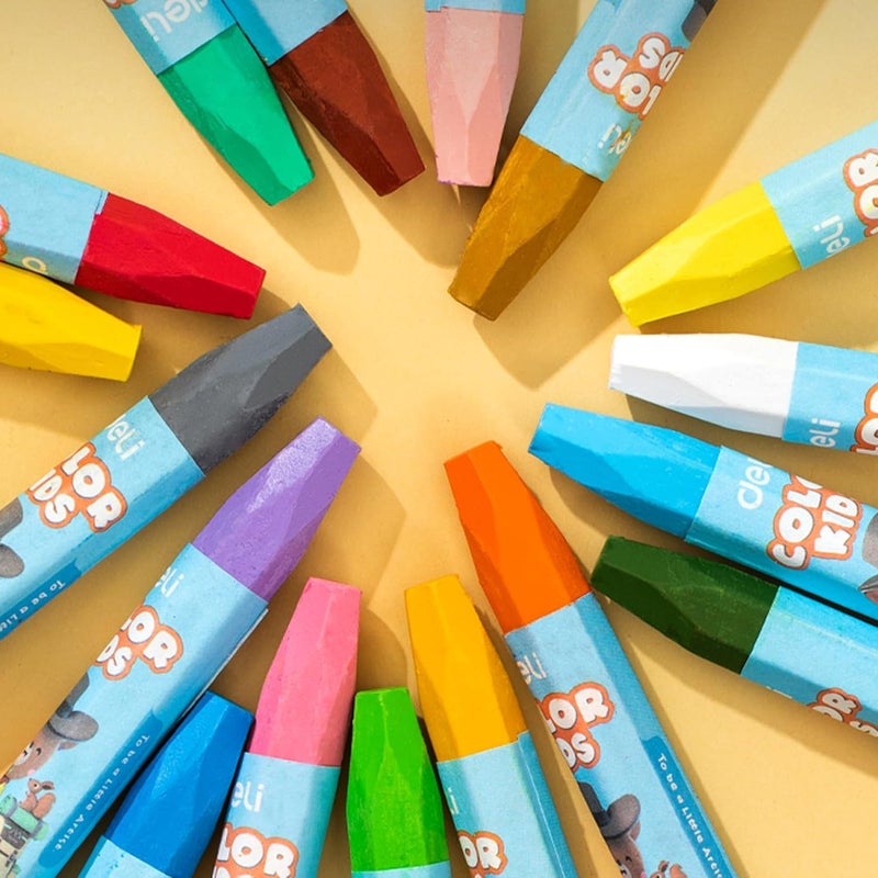 Deli Oil Pastel 12 Color, Pvc Box. (EC20104)- Pack Of 05 - Image 4